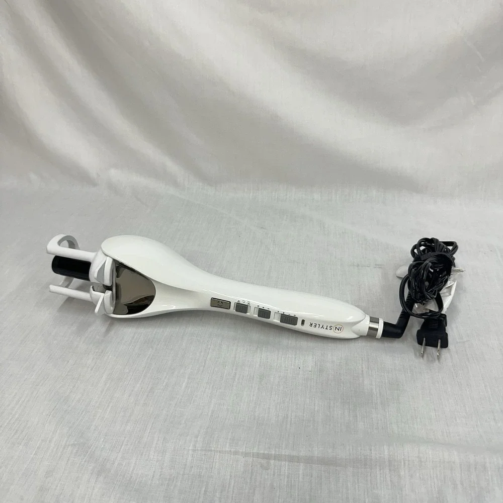 Instyler Tulip Auto Curler Automatic Curling Tong Iron Wave Machine White